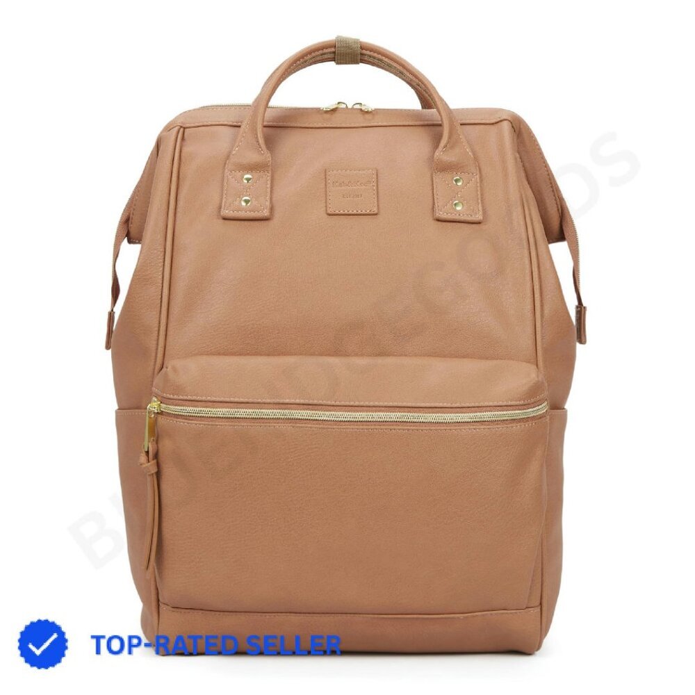 Leather Backpack Professional Chic Minimal Work School Travel Laptop Bag